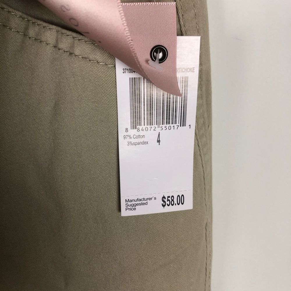 Philosophy Republic Artichoke light green shade Stretch Cotton Twill Ankle - Picture 3 of 5
